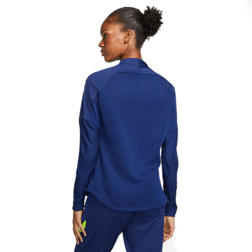 Womens Nike Winter Warrior Strike Padded Drill Top – Blue Void/Deep Royal Blue/Volt