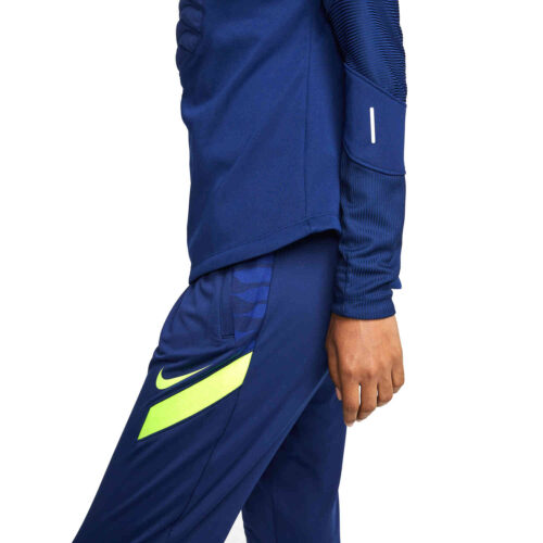 Womens Nike Winter Warrior Strike Padded Drill Top – Blue Void/Deep Royal Blue/Volt