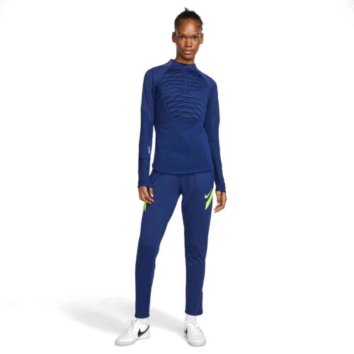Womens Nike Winter Warrior Strike Padded Drill Top – Blue Void/Deep Royal Blue/Volt