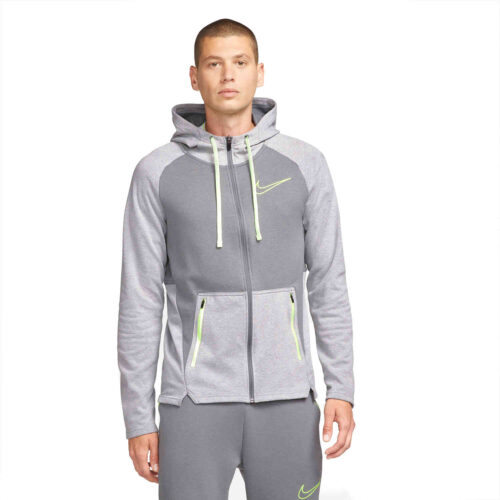 Nike Therma-FIT Full-zip Fleece Hoodie – Smoke Grey/Heather