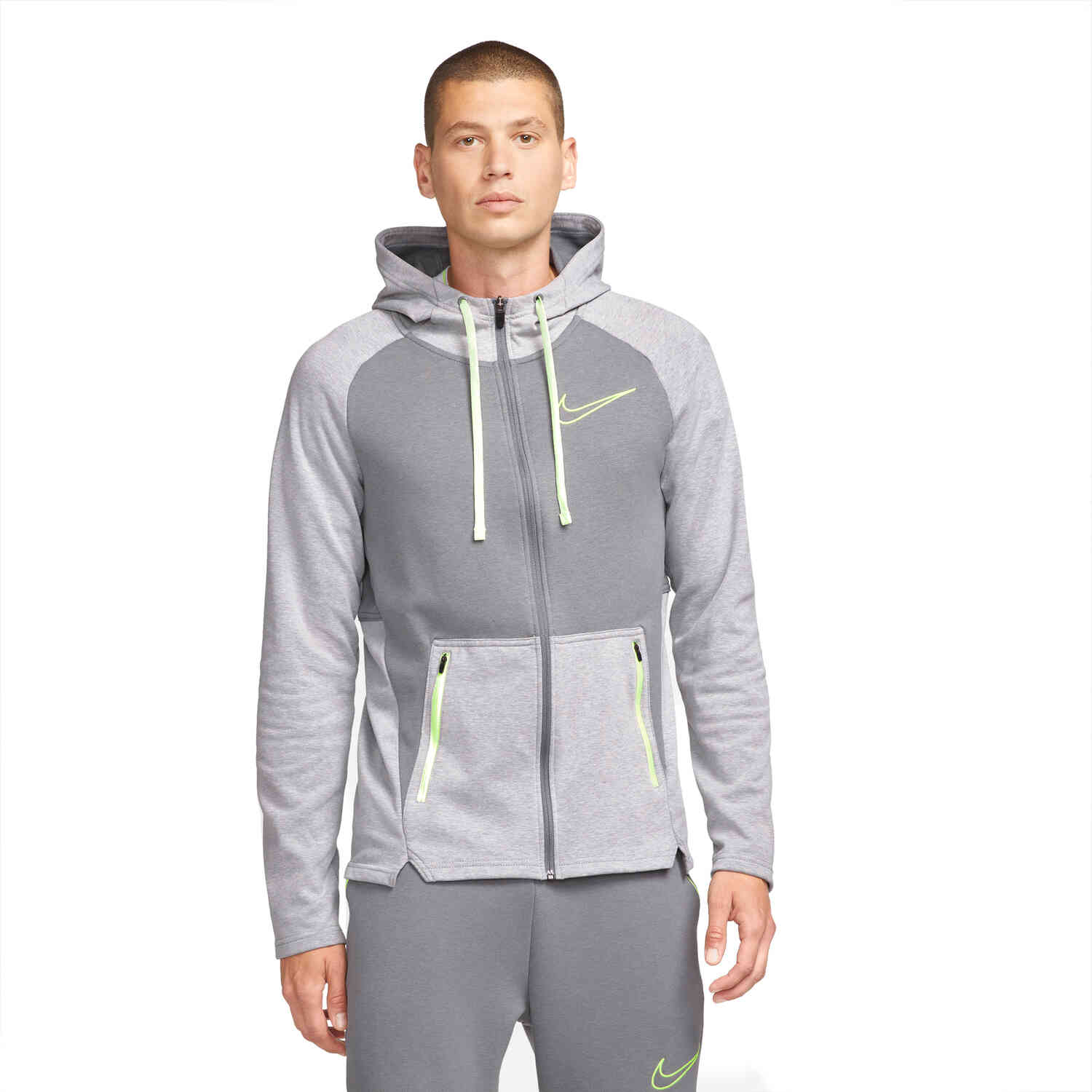 Nike Men's Therma-FIT 1/4 Zip Fitness Soccer Hoodie - Grey – Soccer Corner