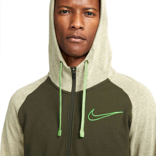 Nike Therma-FIT Full-zip Fleece Hoodie – Rough Green/Heather
