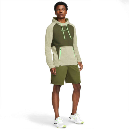 Nike Therma-FIT Fleece Hoodie – Rough Green/Heather