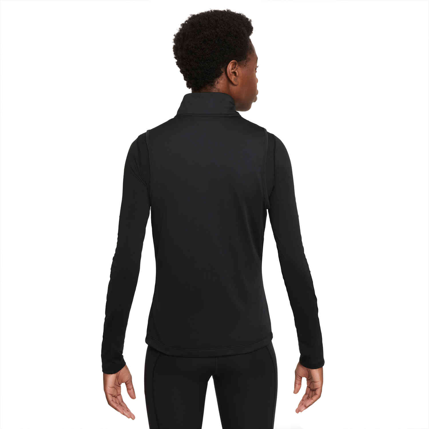 Womens Nike Therma-Fit Filled Vest - Black/Reflective Silv - SoccerPro