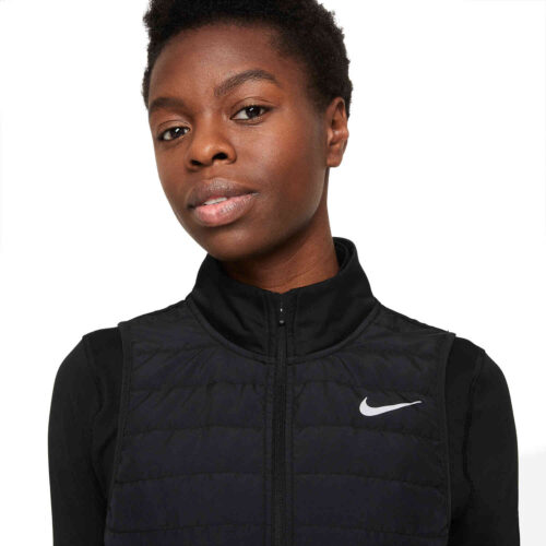 Womens Nike Therma-Fit Filled Vest – Black/Reflective Silv