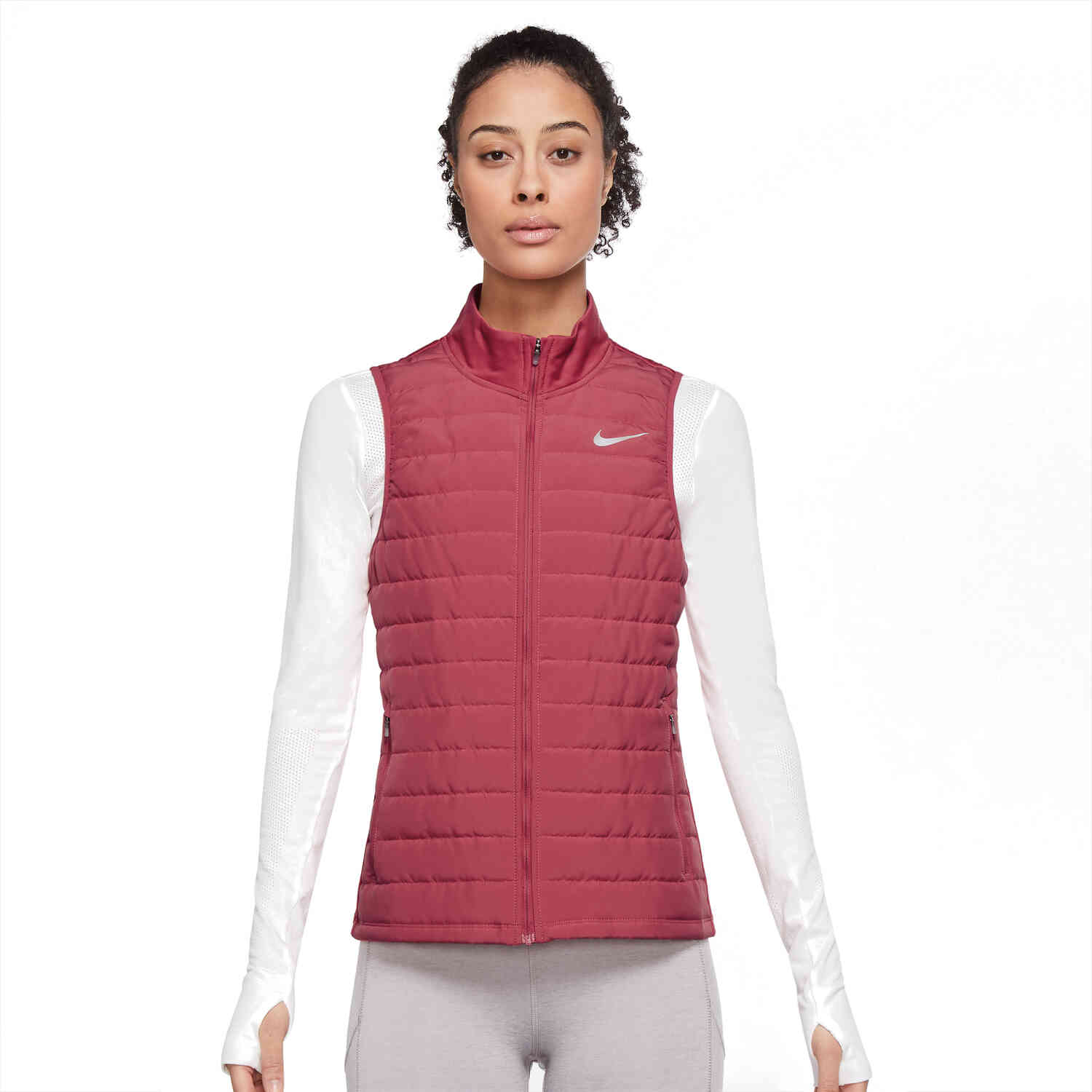 brud Avl Mig Womens Nike Therma-Fit Filled Vest - Archaeo Pink/Reflective Silv -  SoccerPro