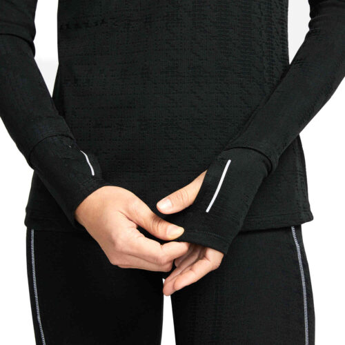 Womens Nike Therma-Fit ADV Running Hoodie – Black/Reflective Silv