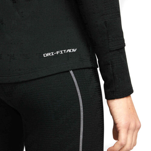 Womens Nike Therma-Fit ADV Running Hoodie – Black/Reflective Silv