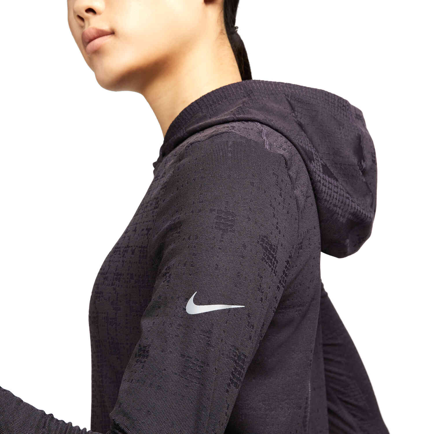 Womens Nike Therma Fit ADV Running Hoodie Cave Purple Reflective