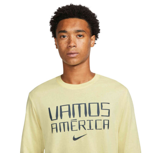 Nike Club America L/S Voice Lifestyle Tee – Lemon Chiffon