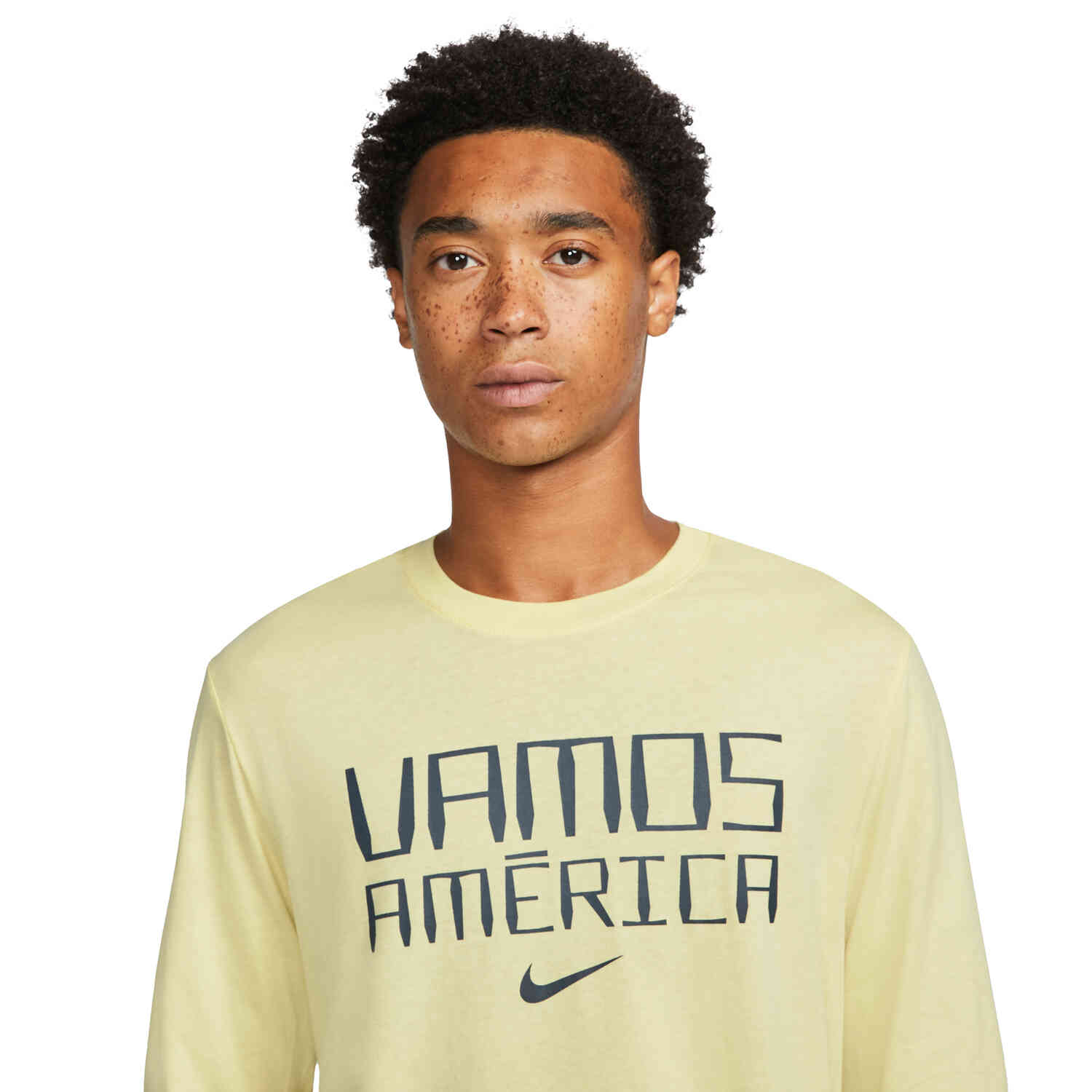 Nike Club America L/S Voice Lifestyle Tee - Lemon Chiffon - SoccerPro