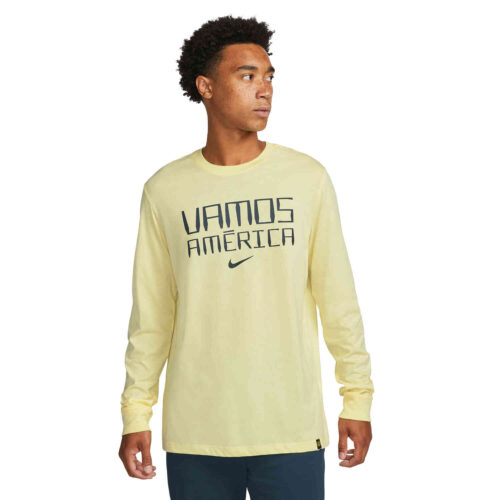 Nike Club America L/S Voice Lifestyle Tee – Lemon Chiffon