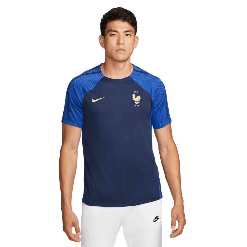Nike France Strike Training Top – Midnight Navy/Game Royal/Jersey Gold
