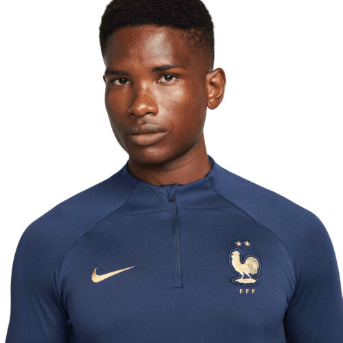 Nike France Strike Drill Top – Midnight Navy/Game Royal/Jersey Gold