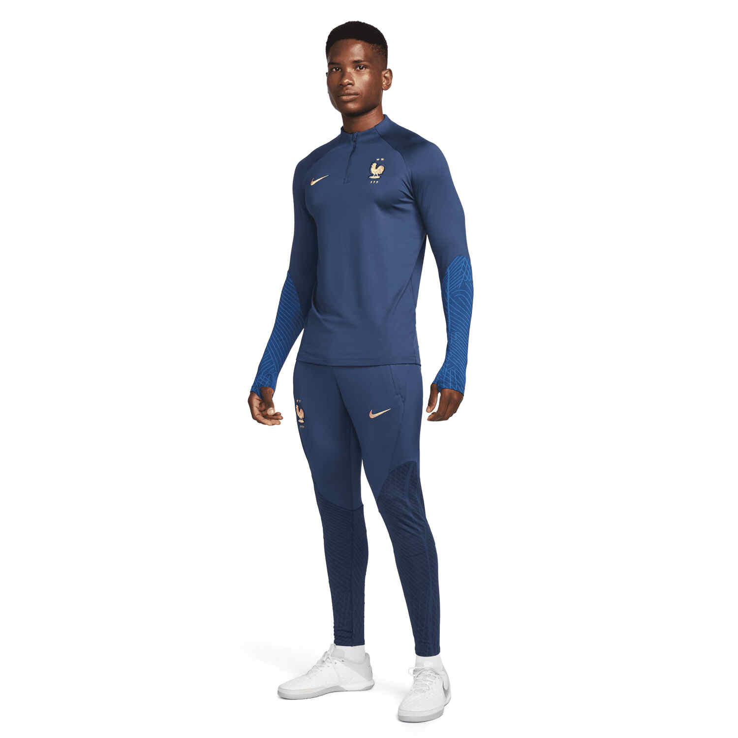 Nike France Strike Drill Top - Midnight Navy/Game Royal/Jersey Gold ...