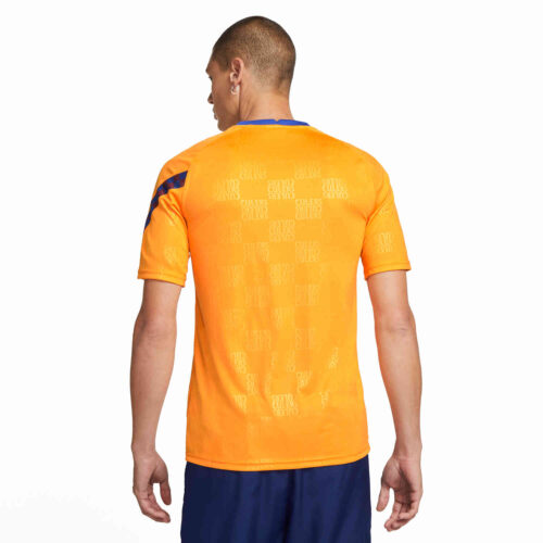 Nike Barcelona Pre-match Top – Vivid Orange/Game Royal/Black