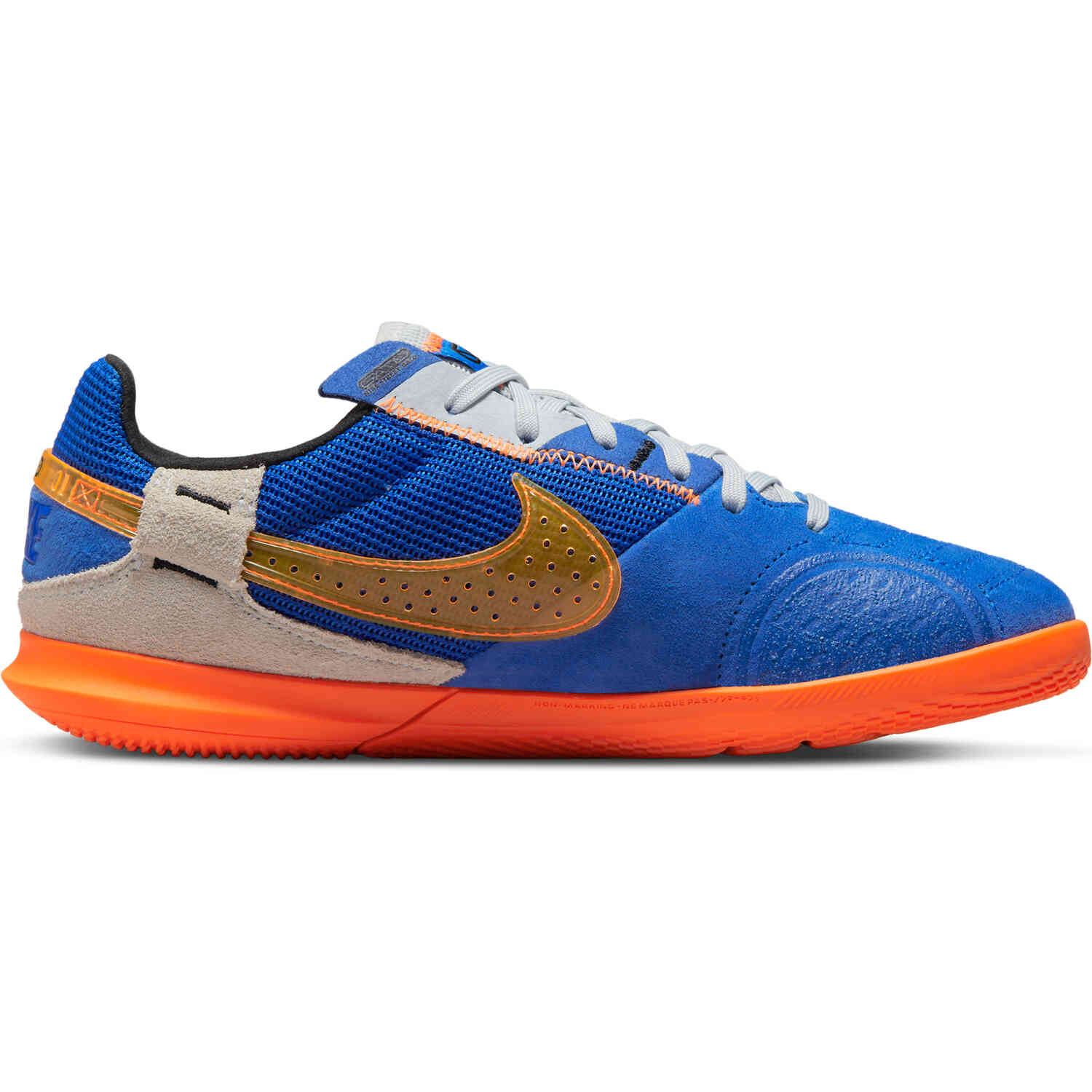 Kids Nike Streetgato IC - Racer Blue & Total Orange with Pure Platinum ...
