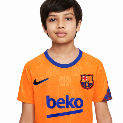 Kids Nike Barcelona Pre-match Top – Vivid Orange/Black