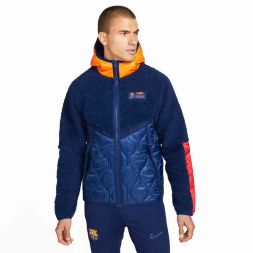 Nike Barcelona Insulated Winterized Jacket – Blue Void/Vivid Orange