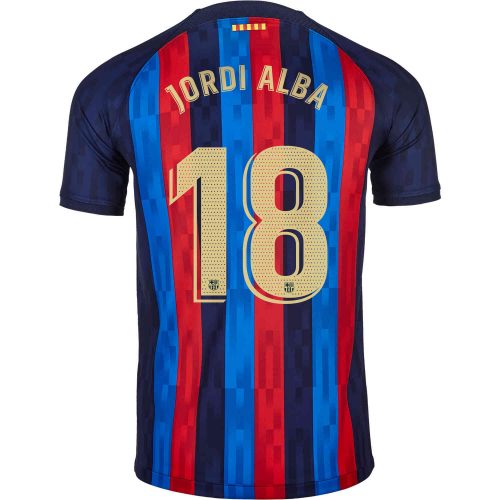 2022/23 Kids Nike Jordi Alba Barcelona Home Jersey