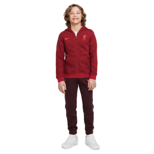 Kids Nike Liverpool Full-zip Hoodie – Tough Red/Team Red/Siren Red