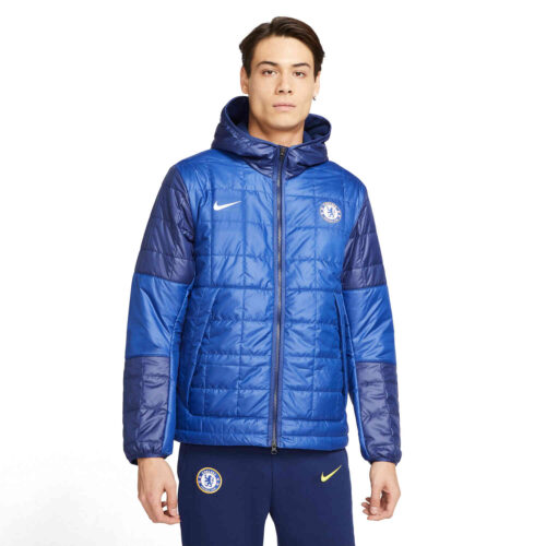 Nike Chelsea Fleece Lined Fill Jacket – Rush Blue/Blue Void/White