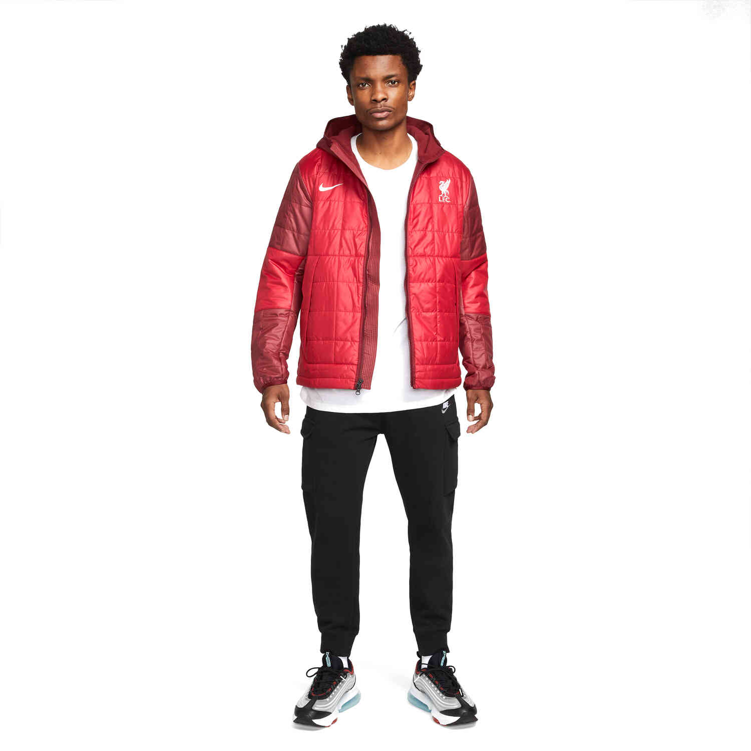 Nike Liverpool Fleece Lined Fill Jacket - Team Red/Gym Red/White ...