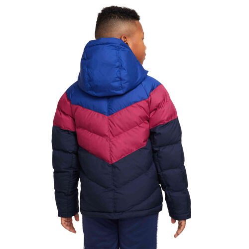 Kids Nike Barcelona Fill Jacket – Deep Royal Blue/Noble Red/Varsity Maize