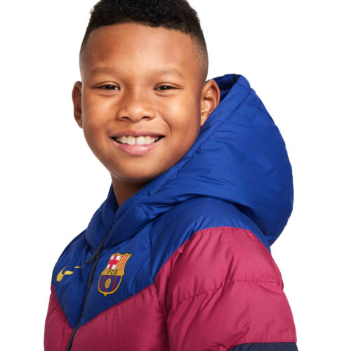 Kids Nike Barcelona Fill Jacket – Deep Royal Blue/Noble Red/Varsity Maize