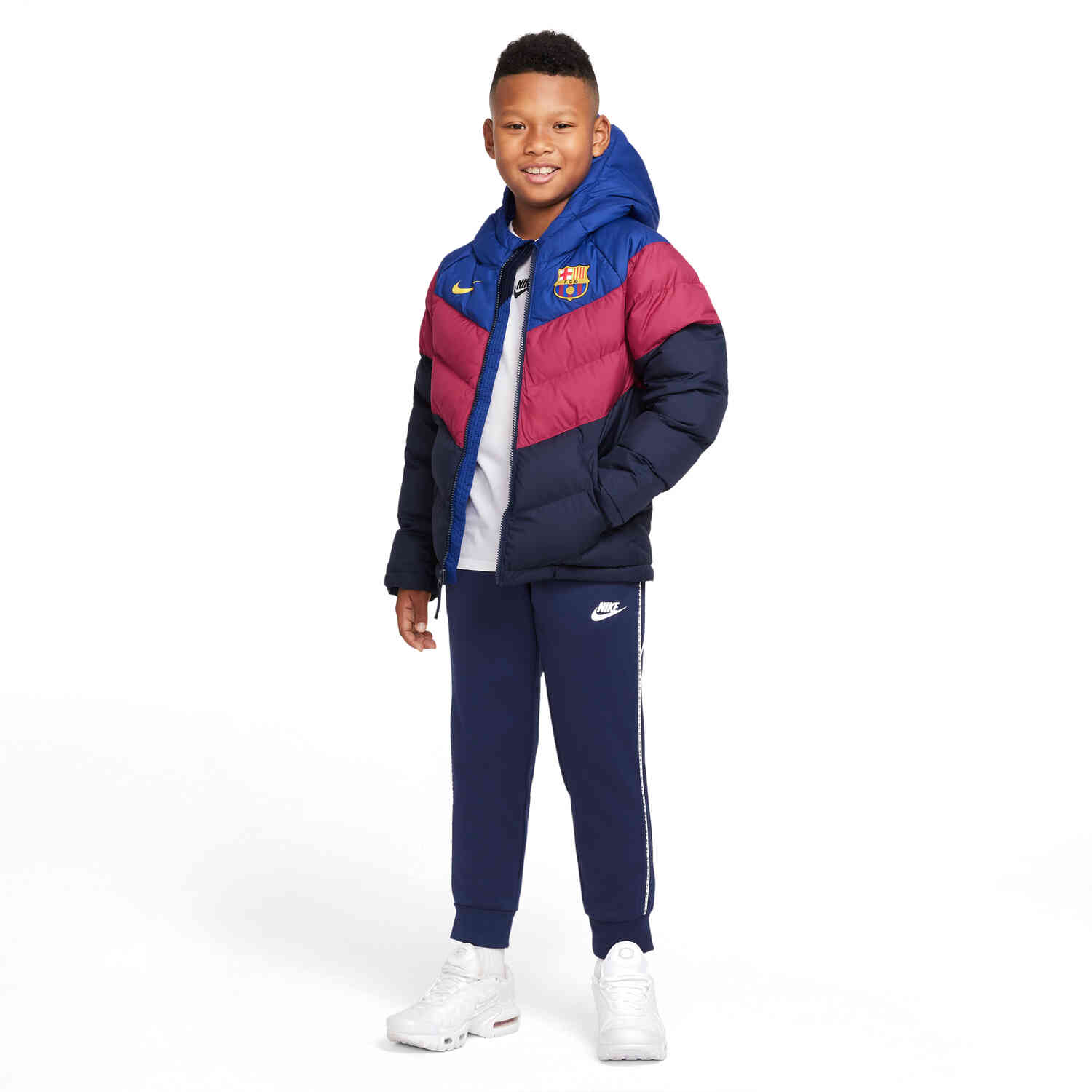 Kids Nike Barcelona Fill Jacket - Deep Royal Blue/Noble Red/Varsity ...