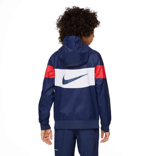 Kids Nike PSG Anthem Jacket – Midnight Navy/White/University Red/White