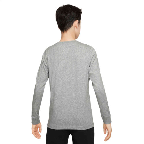 Kids Nike Swoosh-yeti L/S Tee – Dk Grey Heather