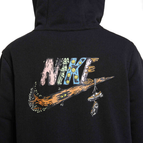 Kids Nike Graphic Fleece Hoodie – Black/White