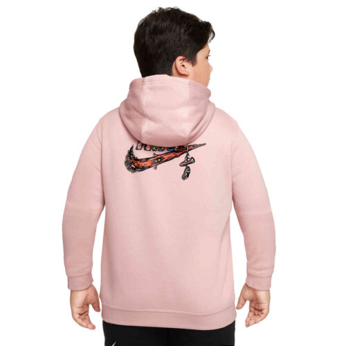 Kids Nike Graphic Fleece Hoodie – Pink Oxford