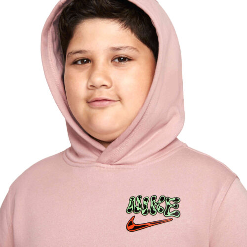 Kids Nike Graphic Fleece Hoodie – Pink Oxford