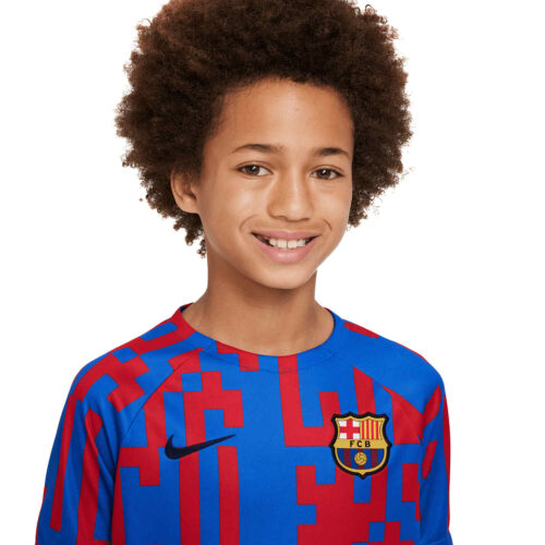 Kids Nike Barcelona Home Pre-match Top – 2022/23