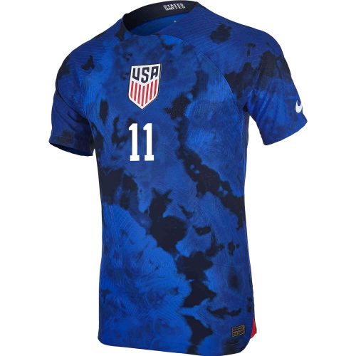 2022 Nike Brenden Aaronson USA Away Stadium Jersey