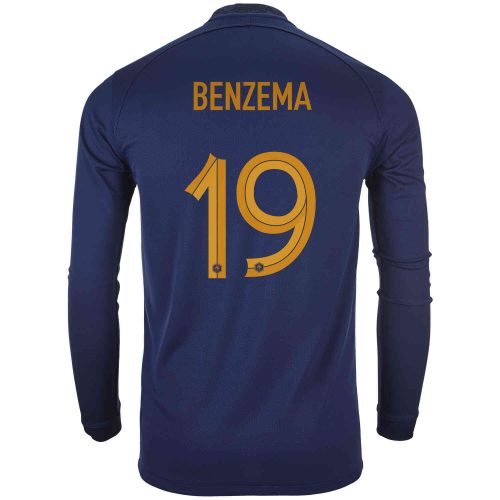 2022 Nike Karim Benzema France L/S Home Jersey
