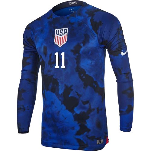 2022 Nike Brenden Aaronson USA L/S Away Jersey