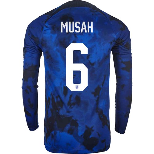 2022 Nike Yunus Musah USA L/S Away Jersey