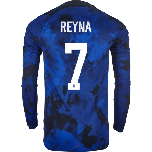 2022 Nike Giovanni Reyna USA L/S Away Jersey
