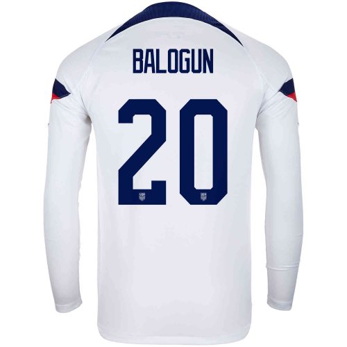 2022 Nike Folarin Balogun USA L/S Home Jersey