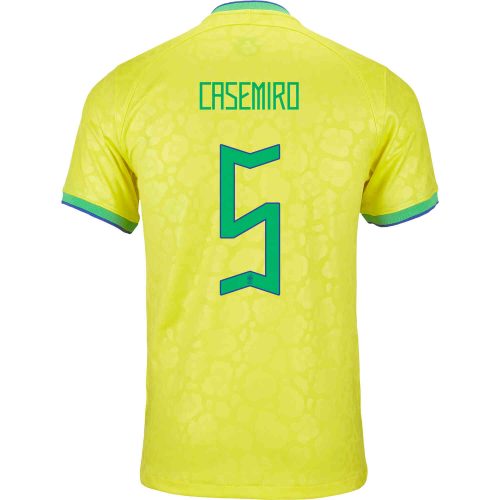 2022 Nike Casemiro Brazil Home Jersey