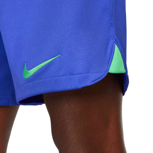 Nike Brazil Home Shorts – Paramount Blue/Green Spark