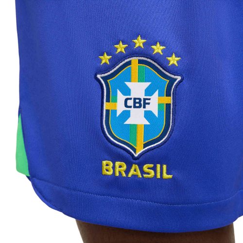 Nike Brazil Home Shorts – Paramount Blue/Green Spark