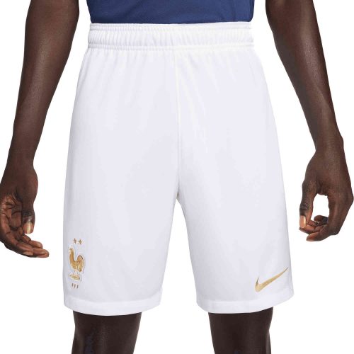 Nike France Home Shorts – White/Metallic Gold