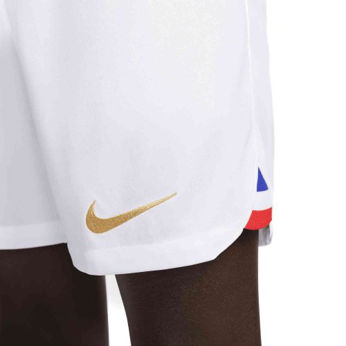 Nike France Home Shorts – White/Metallic Gold