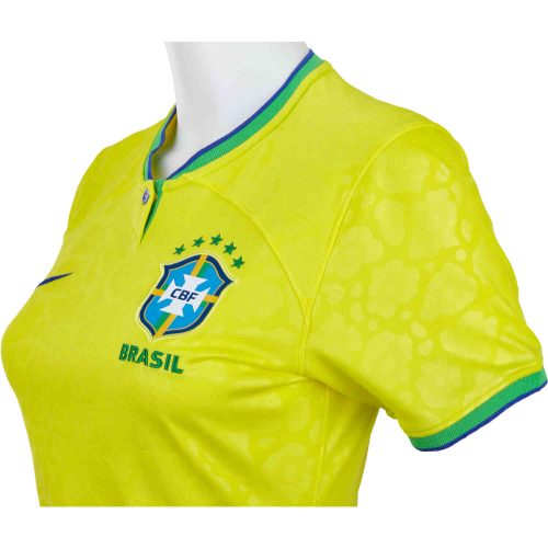 2022 Womens Nike Vinicius Jr. Brazil Home Jersey