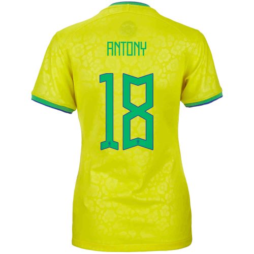 2022 Womens Nike Antony Brazil Home Jersey
