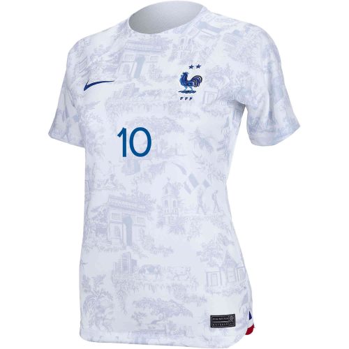 2022 Womens Nike Kylian Mbappe France Away Jersey